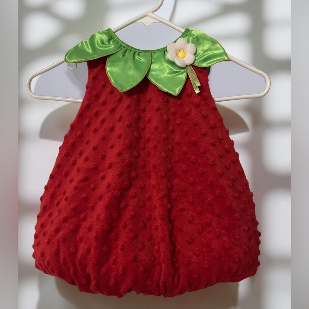 Adorable Red Strawberry Costume for Kids